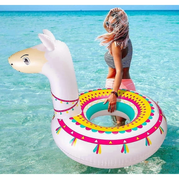 Pool Float Ride On Party Toys Alpaca Inflatable Swimming Ring Water Supplies for Adults