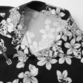 thumbnail image 7 of Alun Tropical Floral Button-Down Shirts for Women Relaxed Fit Short Sleeve Summer Tops Casual Lightweight Breathable Hawaiian Style Beach Vacation Blouses 1—Black XXXXL, 7 of 7