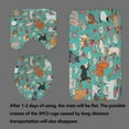 thumbnail image 4 of 4PCS Cartoon Animal Shower Curtain Sets With Rugs, Waterproof Fabric White Shower Curtain Giraffe Elephant Lion Safari Bear Jungle Wildlife Watercolor Green Eucalyptus Leaf Kids Bathroom Decor, 4 of 7