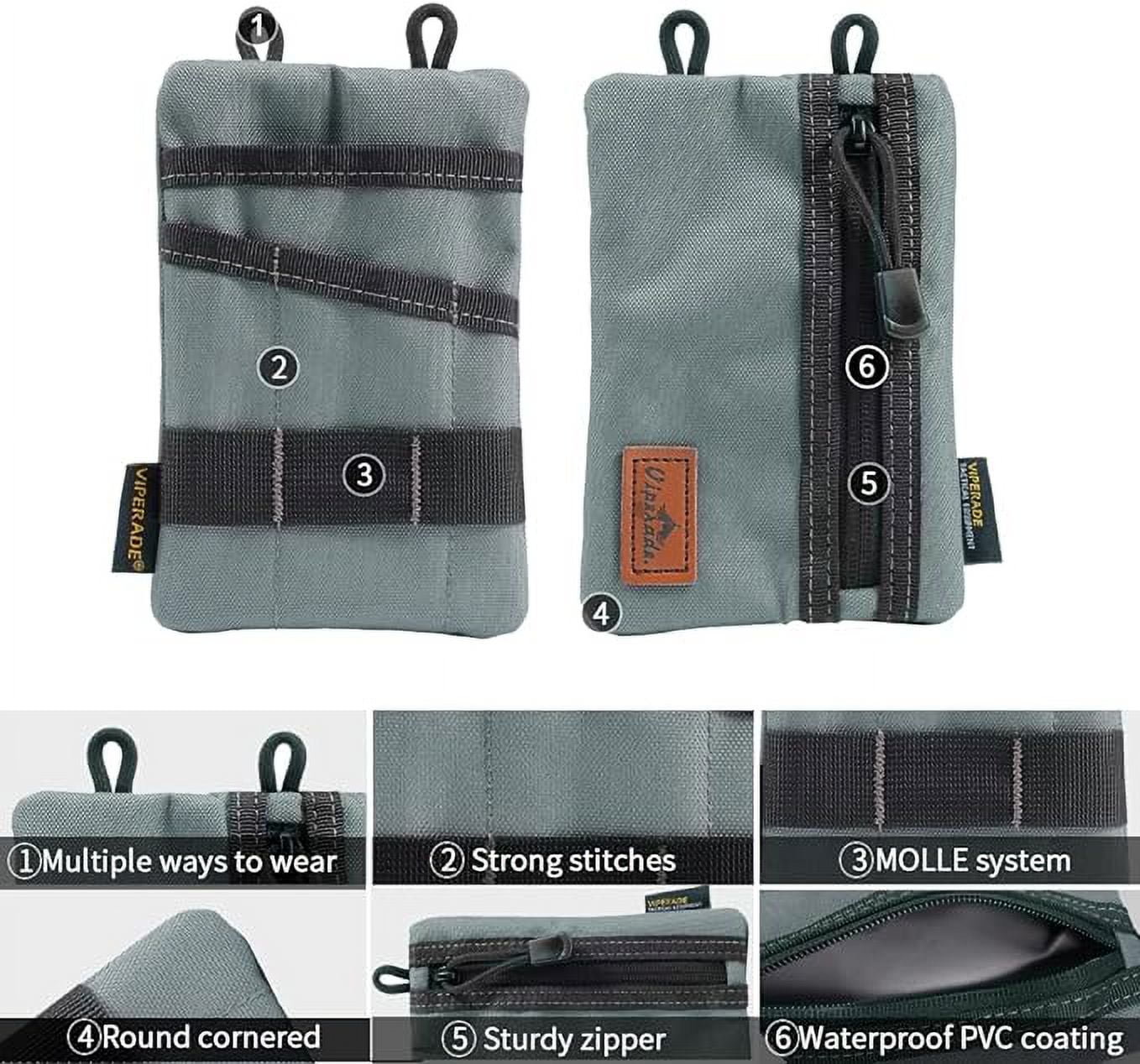 VIPERADE VE1 Pocket Organizer, Tool Pocket Organizer for Men, Pocket Organizer Storage EDC Gears, Best Gift to Keep Organized, Hold Your Flashlight/Pocket Knife, Tactical Pen, Notebook (Grey)
