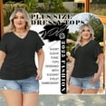 thumbnail image 5 of VDJ Women's Plus Size Tops Summer Flare Short Sleeve Tee Shirts Oversized Casual V Neck Top 2025 Fashion Black Blouses Size 5XL, 5 of 10