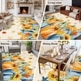 thumbnail image 5 of 5'x7' Area Rugs for Living Room Bedroom, Fall Pumpkins Washable Rug Carpet Runner Indoor Outdoor, Thanksgiving Autumn Maple Leaves Orange Non Slip Floor Mats Area Rug for Kitchen, Nursery, 5 of 8