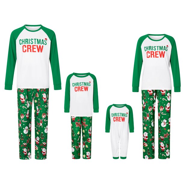 Pijama familiar navideño con traje de camiseta de manga larga con pantalones largos ; Mamá-XXL