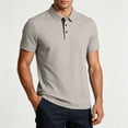 thumbnail image 2 of FAWUUDO Men's Shirts Short Sleeve Moisture Wicking Performance Collared Shirt for Work Casual Sports Beige, 2 of 7