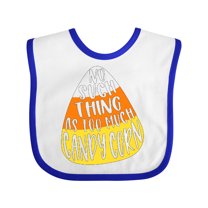 Inktastic Halloween No Such Thing as Too Much Candy Corn Boys or Girls Baby Bib