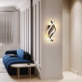 thumbnail image 3 of Aplique de Interior, Lámpara de Pared LED Moderna 18W Diseño Curvo IP20, Apliques 3000K Luz Blanca Cálida, 1620 Lúmenes Negro IP20, para Dormitorio, Salón [Clase de eficiencia energética E] brillar Electrónica, 3 of 5