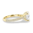 thumbnail image 4 of ESTE ORIGIN 2.50Ct Round Moissanite Cathedral Engagement Ring – Triple Pavé Band, Hidden Halo in 18K Yellow Gold for Women, 4 of 7
