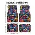 thumbnail image 2 of Cauagu Neon Graffiti Urban Art Pattern Car Floor Mat Set of 4,Car Carpet Mats Car Mats with Anti-Slip Backing & Driver Heel Pad Universal Fit for Cars/Trucks/SUV/Vans, 2 of 6