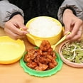 thumbnail image 6 of Moocorvic Cute Bento Box Food Storage Containers with Lids, Round Bowls Lunch Box for Fresh Food, Picnic ,Yellow, 6 of 6