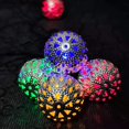 thumbnail image 4 of Bola marroquí con energía solar Colorida y brillante LED Decoración navideña Luces ambientales al aire libre Luces decorativas intermitentes - Color Ocho Modo 7 m 50 luces, 4 of 5