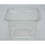 Pactiv 4S18Y 16 oz Square Deli Container Plastic, Clear - Case of 480