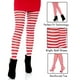 thumbnail image 5 of Mallas Leg Avenue de nailon blanco/rojo a rayas, tallas grandes, 3X-4X, 5 of 5