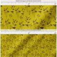 thumbnail image 2 of Soimoi Yellow Cotton Cambric Fabric Leaves & Flower Print Fabric by the Yard 42 Inch Wide, 2 of 7