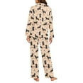 thumbnail image 3 of FOR U DESIGNS Cafe Dachshund Pajamas Set Long Sleeve Sleepwear Womens 2 Pack Size XL Button Down Nightwear Pj Sets Button Up Loungewear with Pockets for Women, 3 of 7