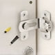 thumbnail image 1 of Hebilla de puerta de 90 grados sin perforaciones Cerradura de ángulo recto para puerta corrediza Pasador de pestillo de puerta corrediza Pestillo de puerta de habitación Hebilla de acero inoxidable, 1 of 2