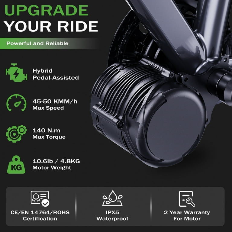 E Bike Conversion Kits with Battery TSDZ8 750W Mid-Drive