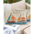 thumbnail image 6 of Nautical Boat, Throw Pillow Covers, Coastal Sailing Ship Ocean Painted Sea Soft Breathable Pillow Cases with Invisible Zipper for Sleeping, King Size Pillowcases for Couch Bed Sofa Chair 20x36 Inches, 6 of 6