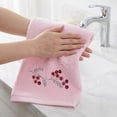 thumbnail image 4 of REGALWOVEN Pure Cotton Embroidered Hand Towels, 2 Pack Ultra Soft Absorbent Floral Bathroom Towels Quick Dry for Guest Room Vanity Pink 29" x 13", 4 of 7