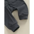 thumbnail image 6 of vera natura Baby Boys Girls Hooded Jumpsuits Long Sleeve Solid Color Zip Up Rompers Newborn Fall Spring Clothes, 6 of 10