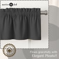 thumbnail image 6 of Native Fab Set of 2 Valance Curtains for Windows 54"x18" for Living Room Bedroom Kitchen Windows Bathroom, Farmhouse Vintage Curtain Valances Rod Pocket - Grey, 6 of 7