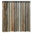 thumbnail image 1 of ABPHQTO Old Barn Wood Board Cortina de ducha de poliéster impermeable y ganchos 160x180 cm, 1 of 1