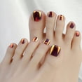 thumbnail image 3 of Xihbxyly En venta Uñas postizas 24 piezas de pegatinas para uñas de los pies para mujeres y niñas, 3 of 3
