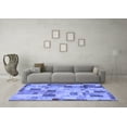 thumbnail image 3 of Ahgly Company Indoor Square Patchwork Blue Transitional Area Rugs, 7' Square, 3 of 4