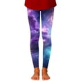 thumbnail image 3 of Kiijoy Girls Galaxy Starry Sky Print Leggings Athletic High Rise Stretch Tights, Sizes 3-14, 3 of 4