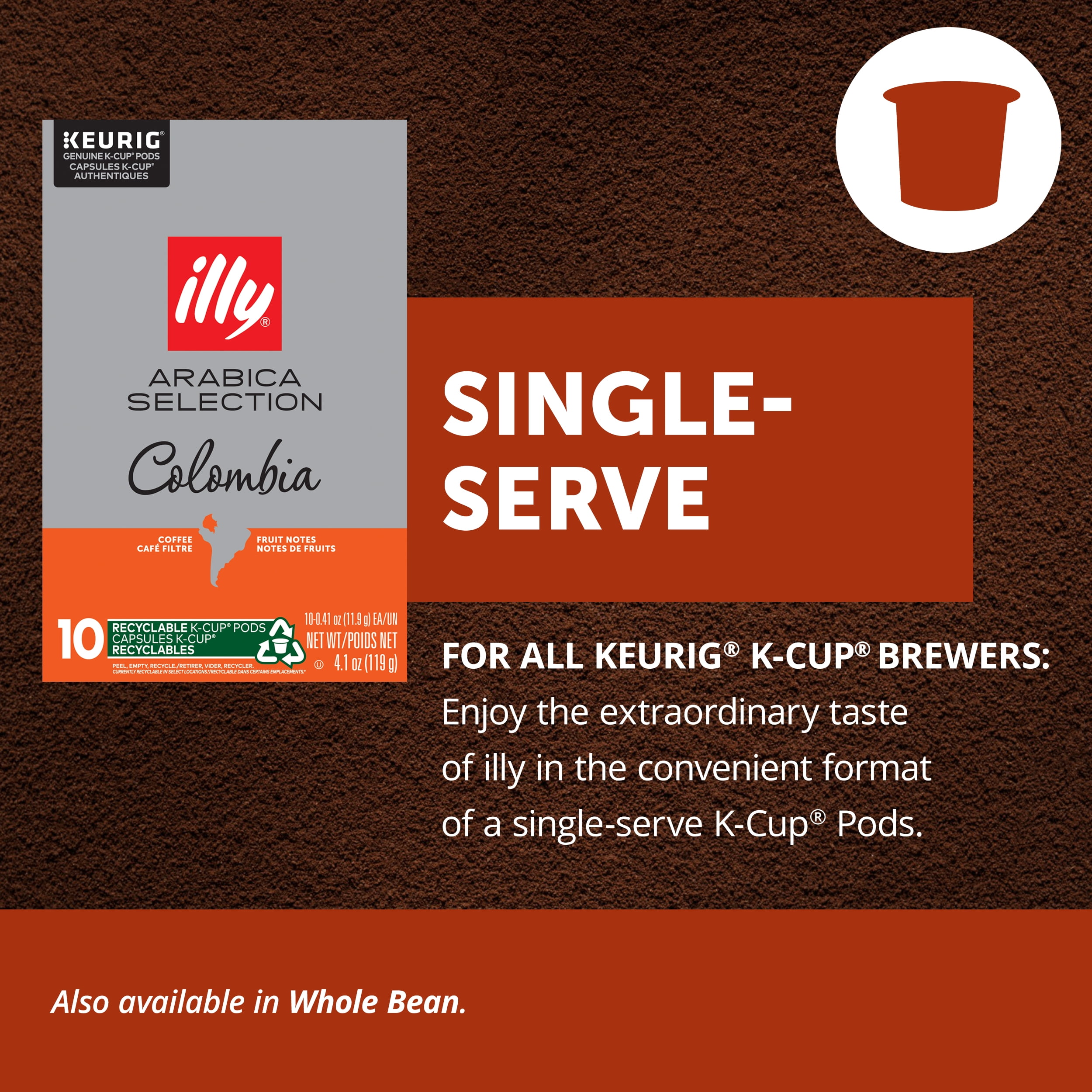 illy K-Cup Coffee Pods Colombia Arabica Selection for Keurig