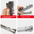 thumbnail image 3 of Handheld Hammer Tacker Stapler Door Type Staples Manual Hammer Stapler Furniture Production Carpentry Decoration,1 x Nailing Machine, 3 of 8