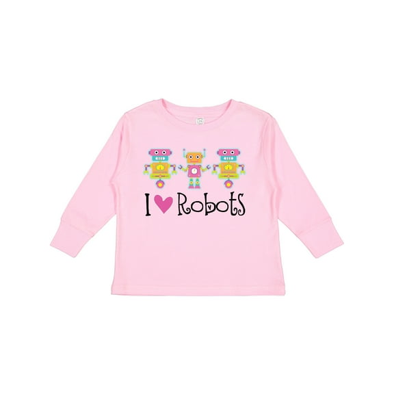 Inktastic Robot Lover Robotics Girls Long Sleeve Toddler T-Shirt
