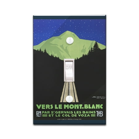 1928 Cover - Vers le Mont - Blanc: 3 Posters Vintage Poster (artist: Dorival, Georges) France c. 1928 (Light Switchplate Cover)