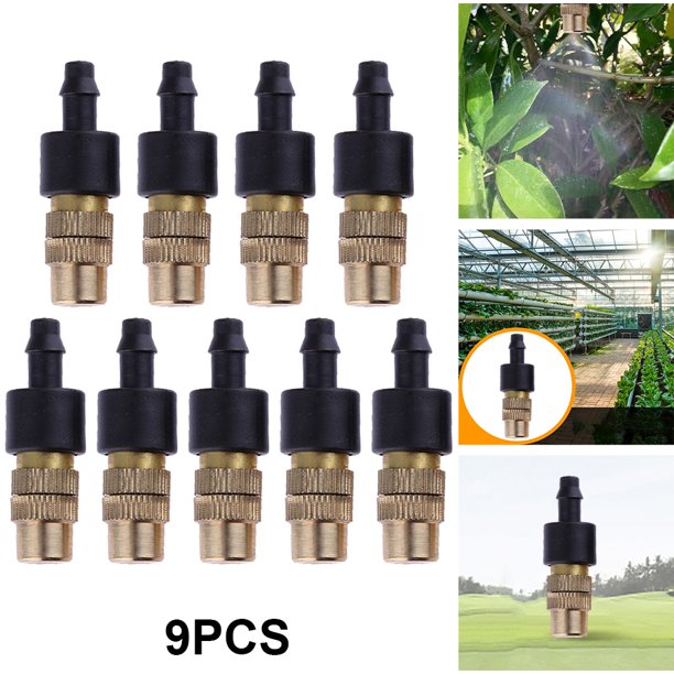 90 Uds 4/7PVC Cabezal Aspersor Latón Jardín Césped Granja Conector Herramienta Spray