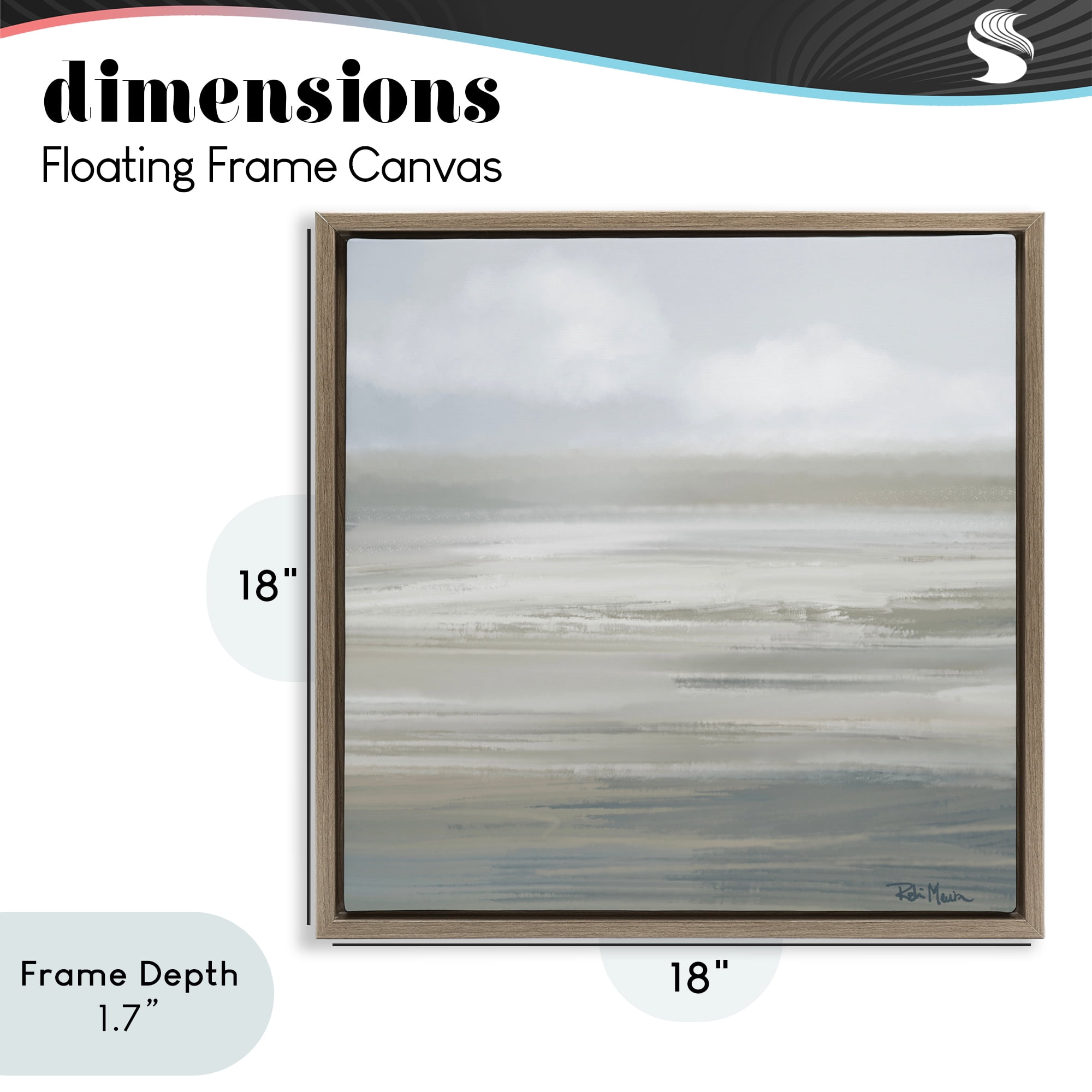Stupell Industries Mid Afternoon Landscape Brown Framed Floater Canvas Wall Art, design by Robin Maria