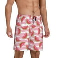 thumbnail image 2 of Balery Cute Watermelon Pantalones cortos de pijama de punto de algodón para hombre con cinturilla y bolsillos-X-Large, 2 of 6