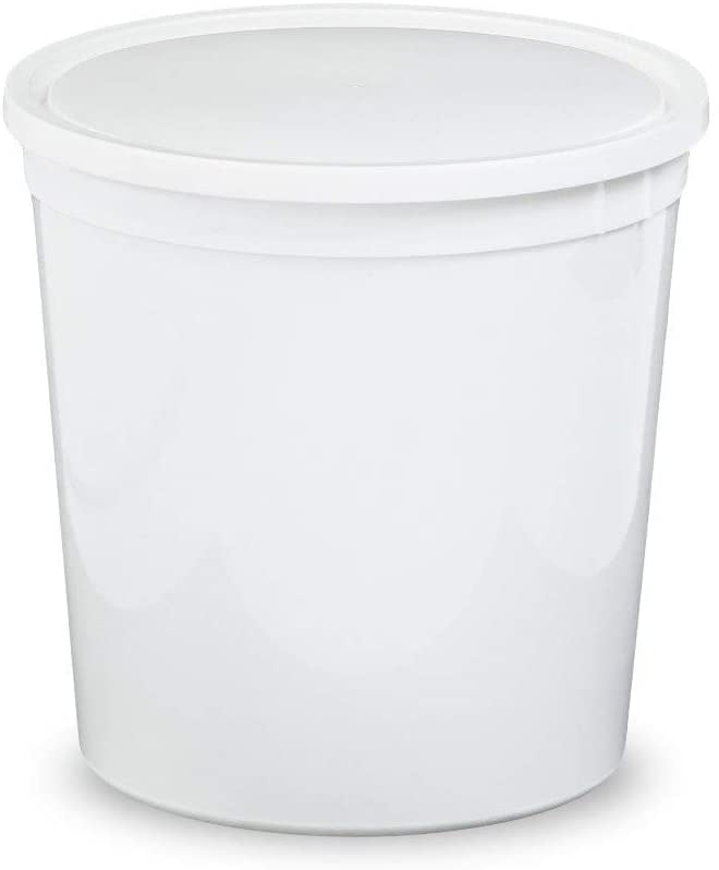 5 & 10 Litres! Airtight Rectangular Food Grade White Catering Plastic Buckets 3