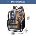thumbnail image 2 of ALAZA Clear Backpack Tiger Cool Eyes PVC Transparent BookBag, 2 of 7