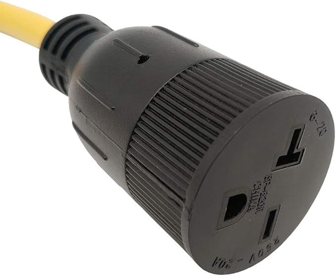 Parkworld 885750 NEMA 6-20 Extension Cord 6-20P to 6-20R (T Blade Female Also for 6-15R), 250V, 20A, 5000W (10FT)