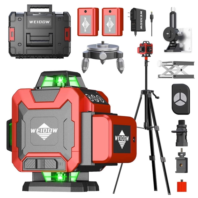 Laser Level WEIDDW de 16 líneas autonivelante con trípode y funda