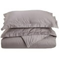 thumbnail image 1 of 400 Thread Count Egyptian Cotton Full/ Queen Duvet Cover Set Solid  Grey, 1 of 5