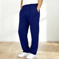 thumbnail image 2 of UJNDER Boys Girls Baggy Sweatpants Straight Leg Open Bottom Elastic Waist Athletic Joggers Style Kids Pants,05_Dark Blue,5-6 Years, 2 of 6