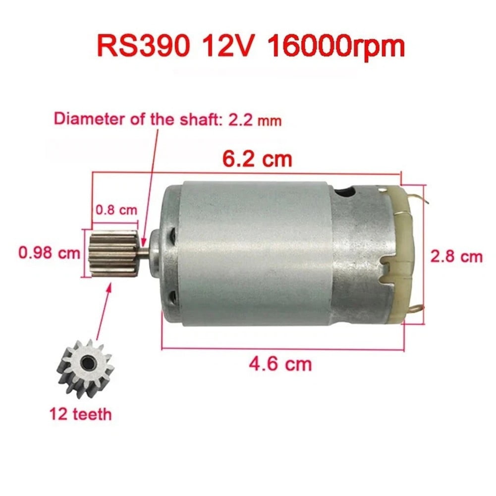 Motors for Kids Electric Car 550 RS390 RS380 12V 6V DL555 24V 10 12 Teeth