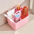 thumbnail image 5 of JWZZYD Multiuse Caddy Organizer with Handle, Portable Divided Plastic Tote Bin, Stationary Pen Marker Crayons Supplies Storage - Bathroom, Classroom, Office, Desk Holder(Pink), 5 of 6
