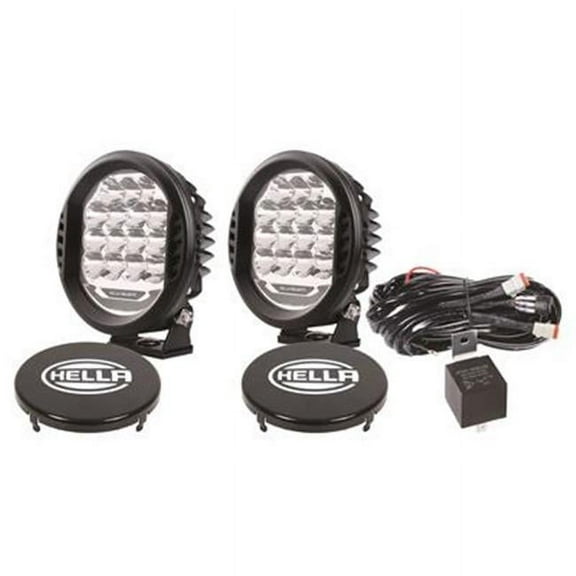 Hella H57-358117171 Value Fit 500 LEDs Driving Lights Kit - Black & Clear