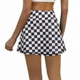 thumbnail image 3 of DEXIO Women's Checkerboard High Waisted Tennis Skort with Built-in Shorts,Athletic Skirt for Golf,Pickleball,Running,Workout,Quick Dry Activewear, 3 of 20