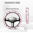 thumbnail image 5 of ZUXONGSY Pink Cow Print Golf Cart Steering Wheel Cover Car Interior Accessories Universal Club Car Steering Wheel Cover Feels Good in Handling Steering Wheel Cover Gifts for Women Girls, 5 of 7