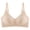 Beige, variant on Turilly Bras Womens Sporty Style V Neck Wireless Bra With Fine Straps And Seamless Support Everyday Bras