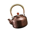 thumbnail image 3 of yotijay Copper Tea Kettle 1300ml with Handle Thick Portable Handcrafted Handmade for Tea auspicious beast, 3 of 9
