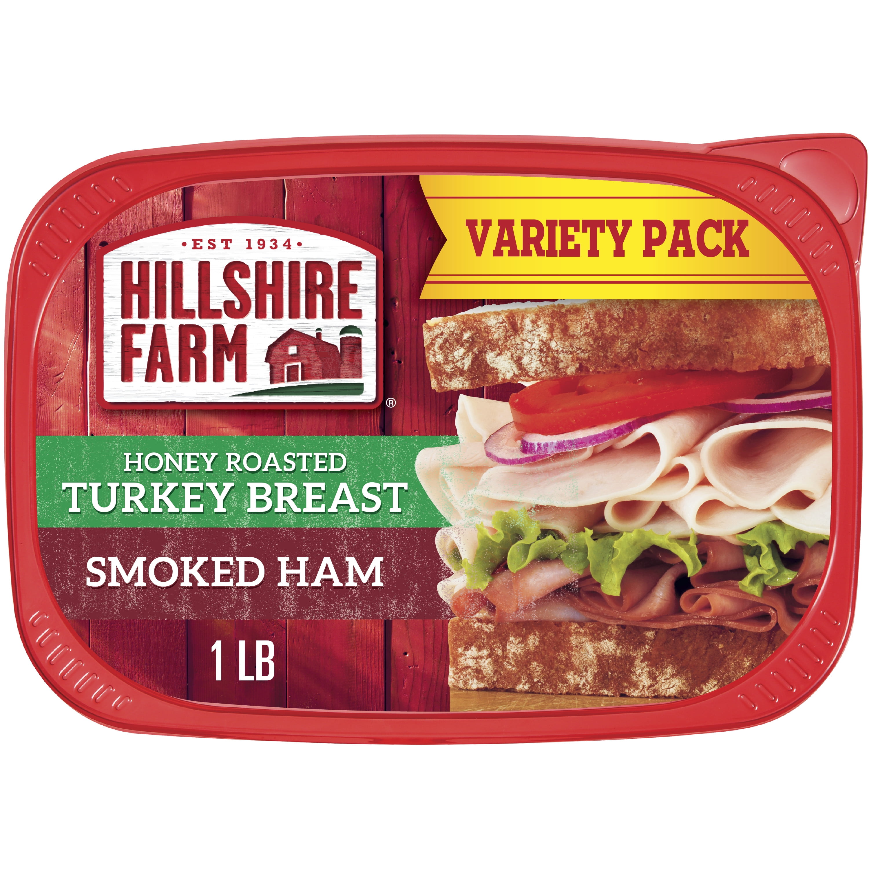 Hillshire Farm Sliced Oven Roasted Turkey Breast and Smoked Ham Deli Lunch Meat, 16 oz