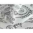 thumbnail image 4 of Ambesonne Rustic Quilted Bedspread Set 3 Pcs, Doodle Swirled Flowers, King Size, Black White, 4 of 5